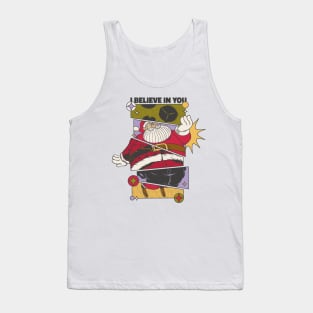 I believe in You Santa Christmas  Design comic style Tank Top